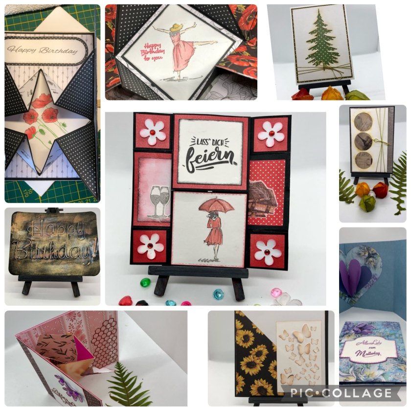 Eine kleine Auswahl an selbstgemachten Karten.