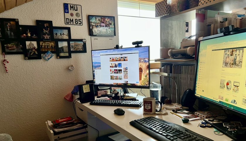 Arbeitsplatz in der Bastelstube