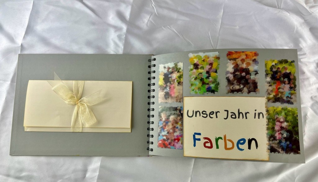 Unser Jahr in Farben - Startseite mit Bildern der Familienmitglieder