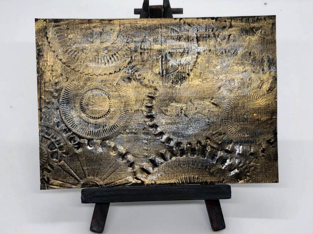 Metallic-Hintergrund geprägt für 3D-Effekt